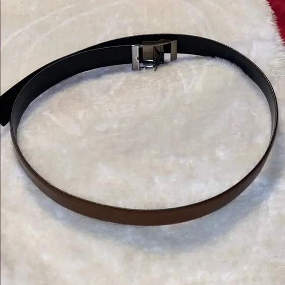 Genuine Leather Tan black Men’s belt - Picture 4 of 7